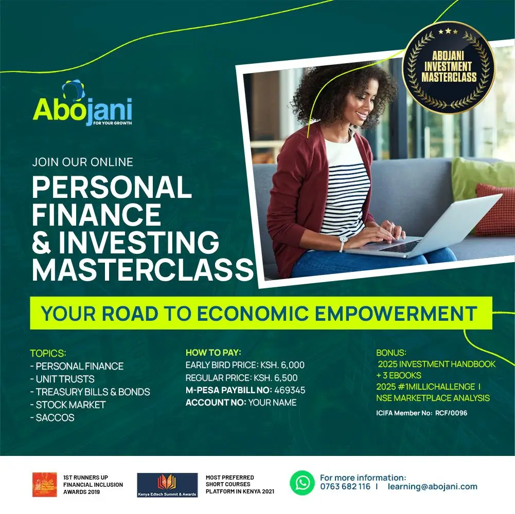 The Abojani Personal Finance and Investing Masterclass - Evergreen Poster