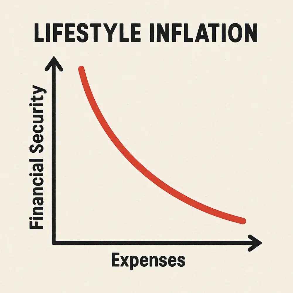 A Phase Where Your standard of living is improving, but your actual financial position isn’t. There’s no emergency fund. No investments. No debt reduction. No long-term plan.