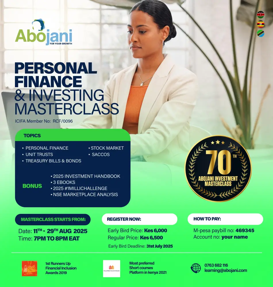 Wear Your Badge - Join The 70th Abojani Personal Finance & Investing Masterclass Early Bird Price August 2025 Class