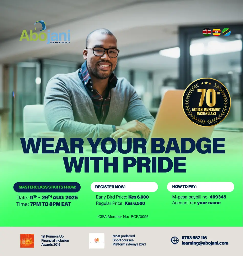 Wear Your Badge with Pride Join the 70th Abojani Personal Finance & Investing Masterclass Early Bird Price