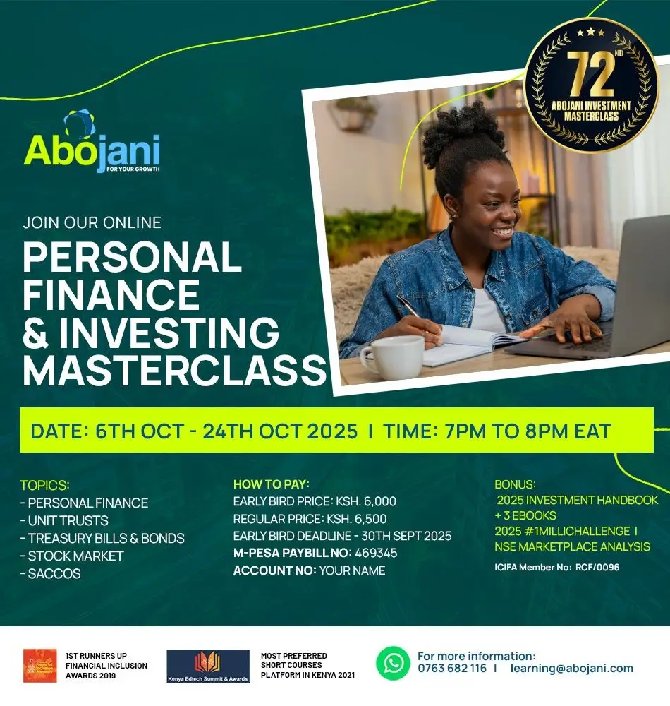 Join the 72nd Abojani Personal Finance & Investing Masterclass Early Bird Price October 2025 Personal Finance Training Program
