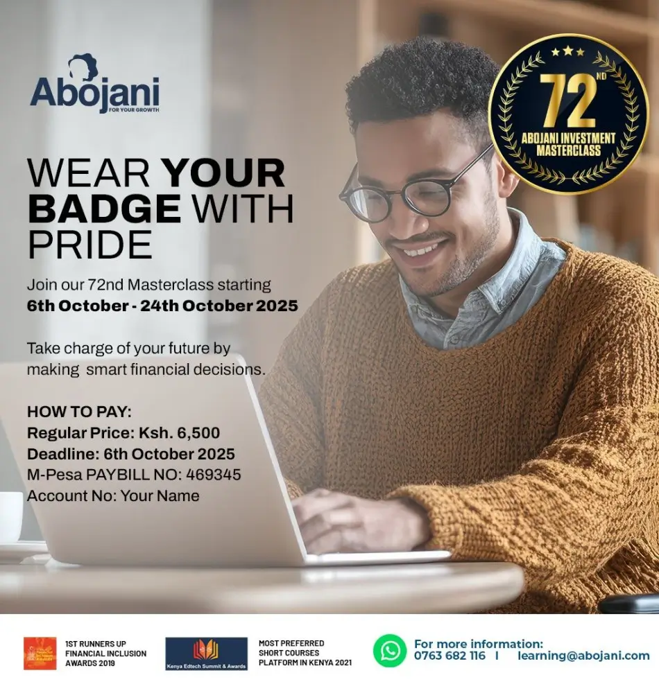 Wear Your Badge with Pride Join the 72nd Abojani Personal Finance & Investing Masterclass Regular Price Offer - Finance Training Program