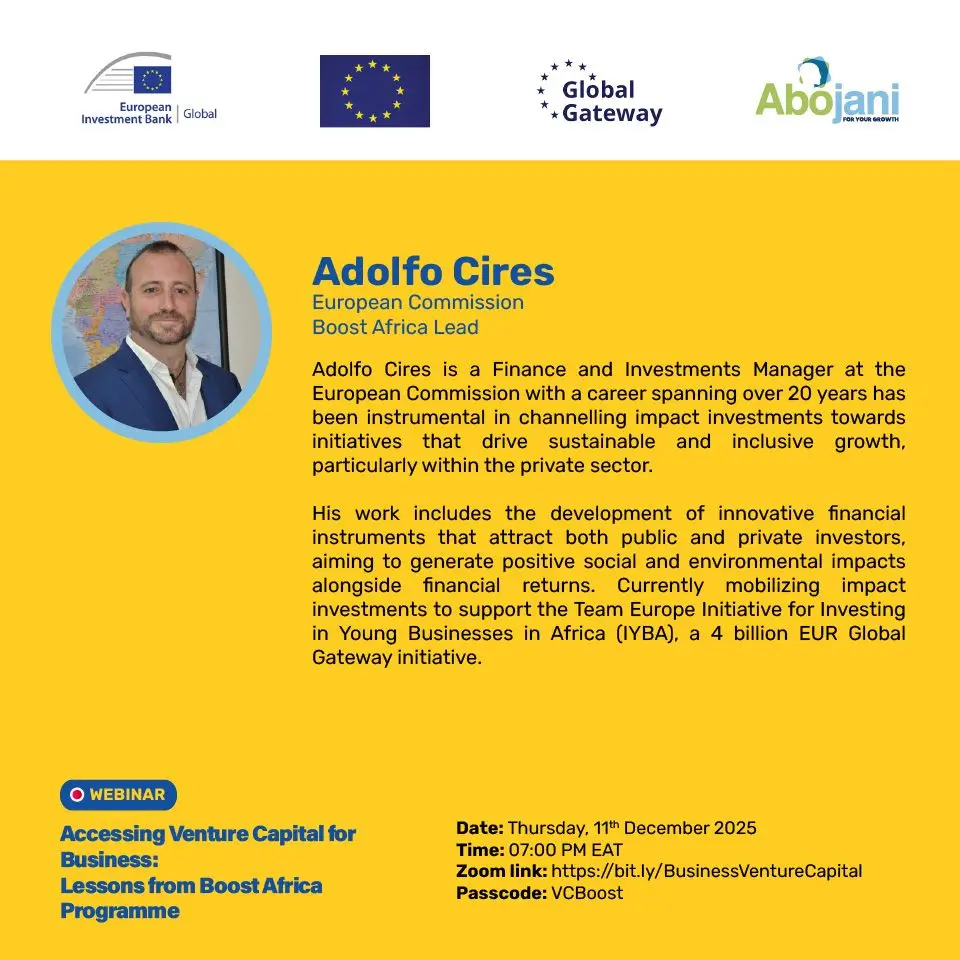 Adolfo Cires Lessons from Boost Africa Programme Understanding venture capital funding and otherfinancing options in Kenya