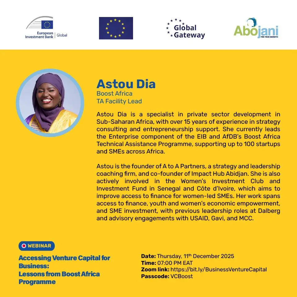 Astou Dia Accessing Venture Capital Understanding venture capital funding and other financing options in Kenya