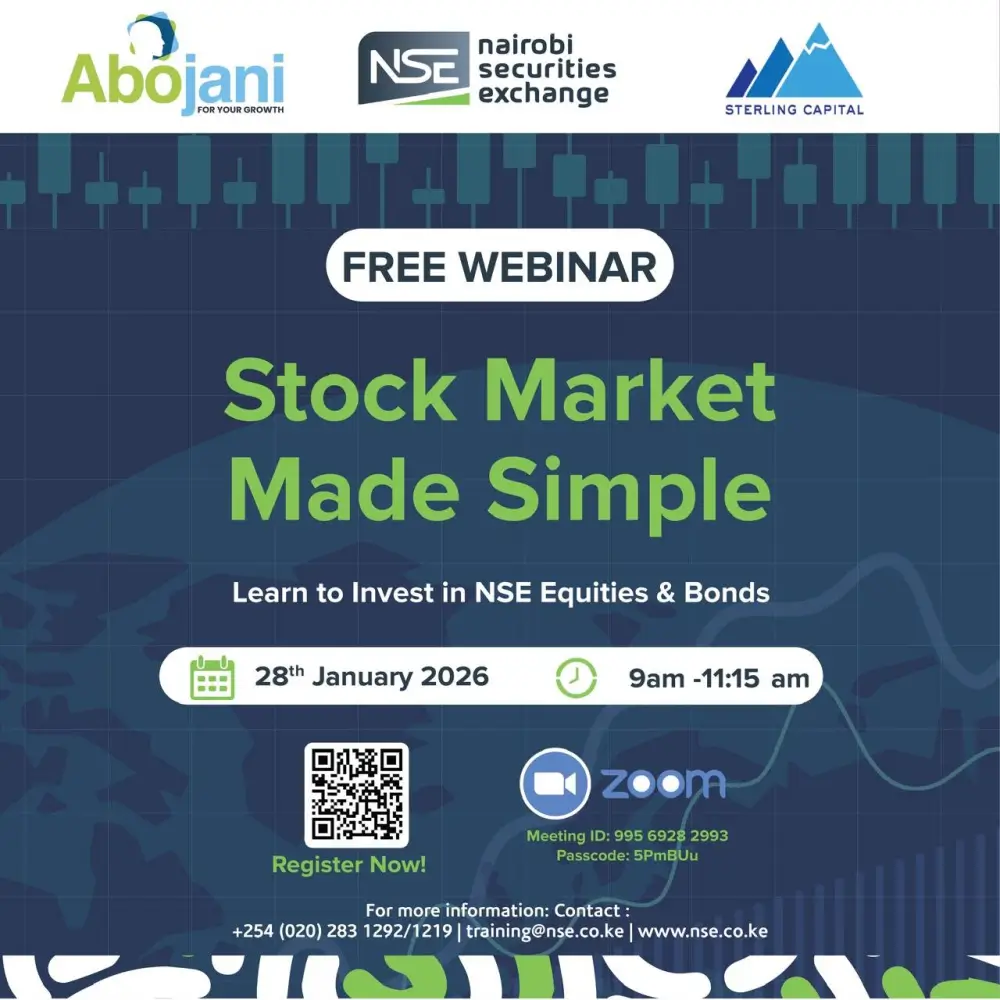During the week, we partnered with Sterling Capital and the Nairobi Securities Exchange to host a free webinar on stock investing.