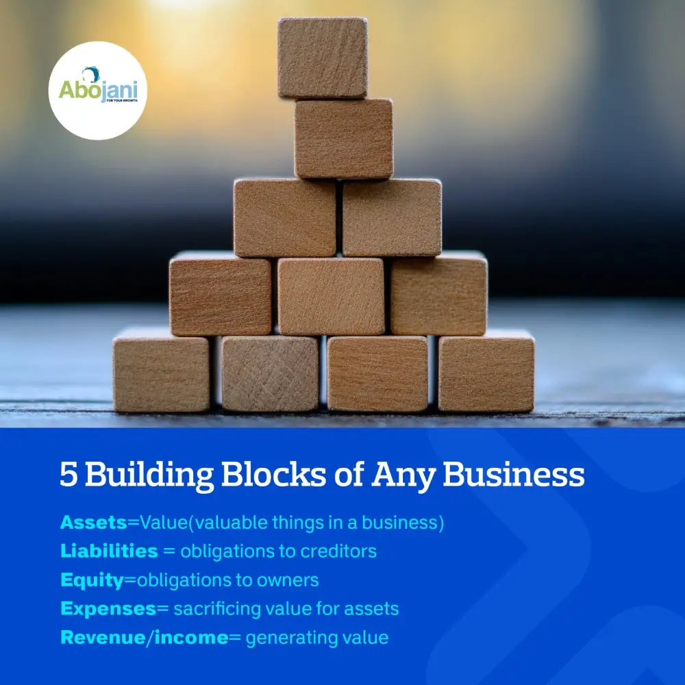 5 Building Blocks of Any Business Assets Liabilities Equity Expenses and Revenua or Income