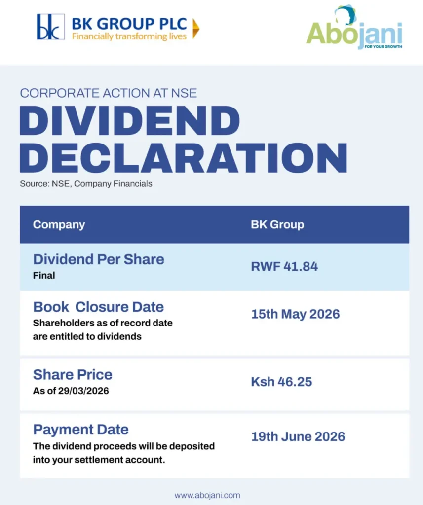 BK Group Corporate Action at NSE Dividend Declaration