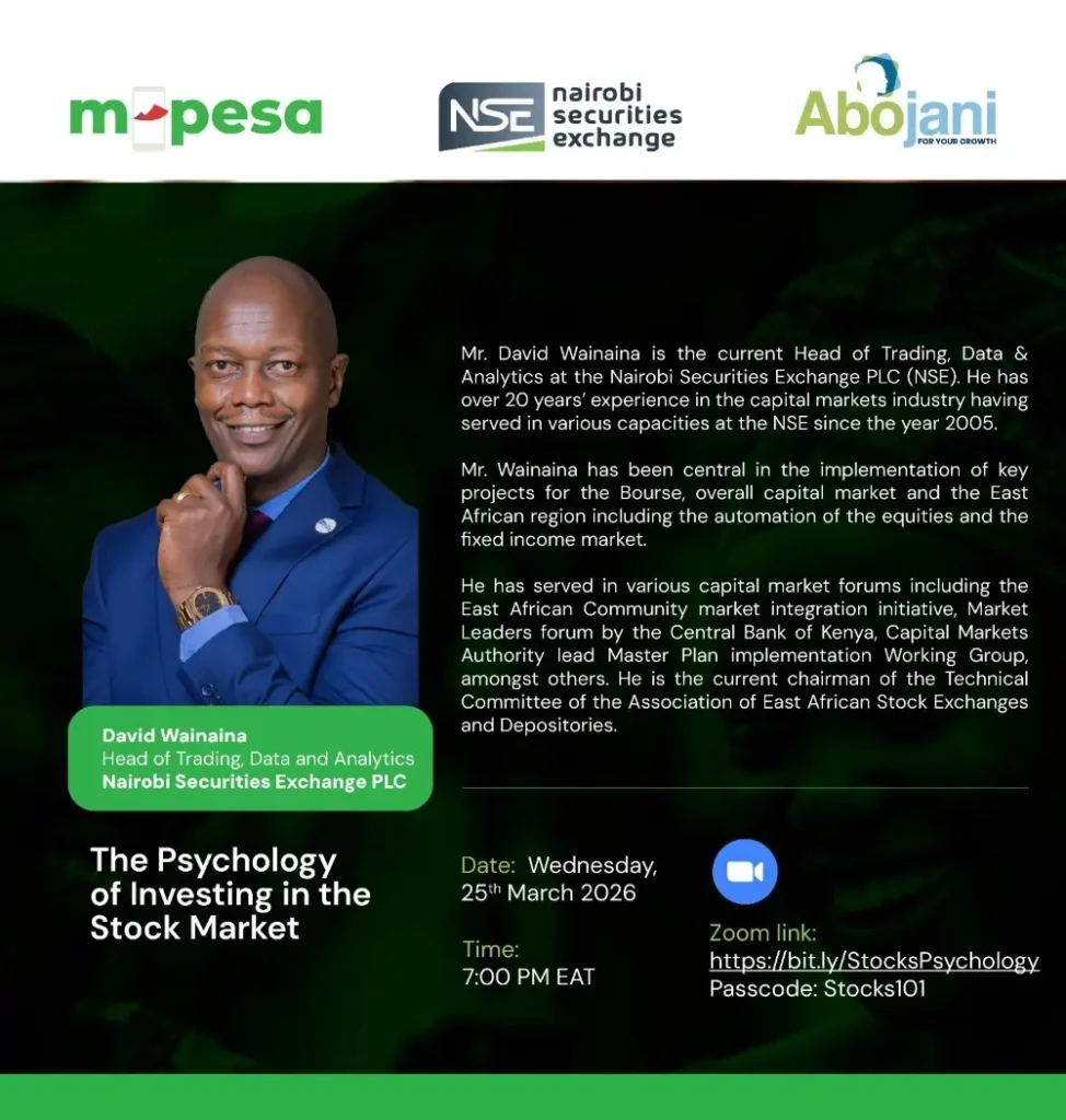 The Psychology of Investing in the Stock Market, David Wainaina Head of Trading, Data and Analytics Nairobi Security Exchange PLC