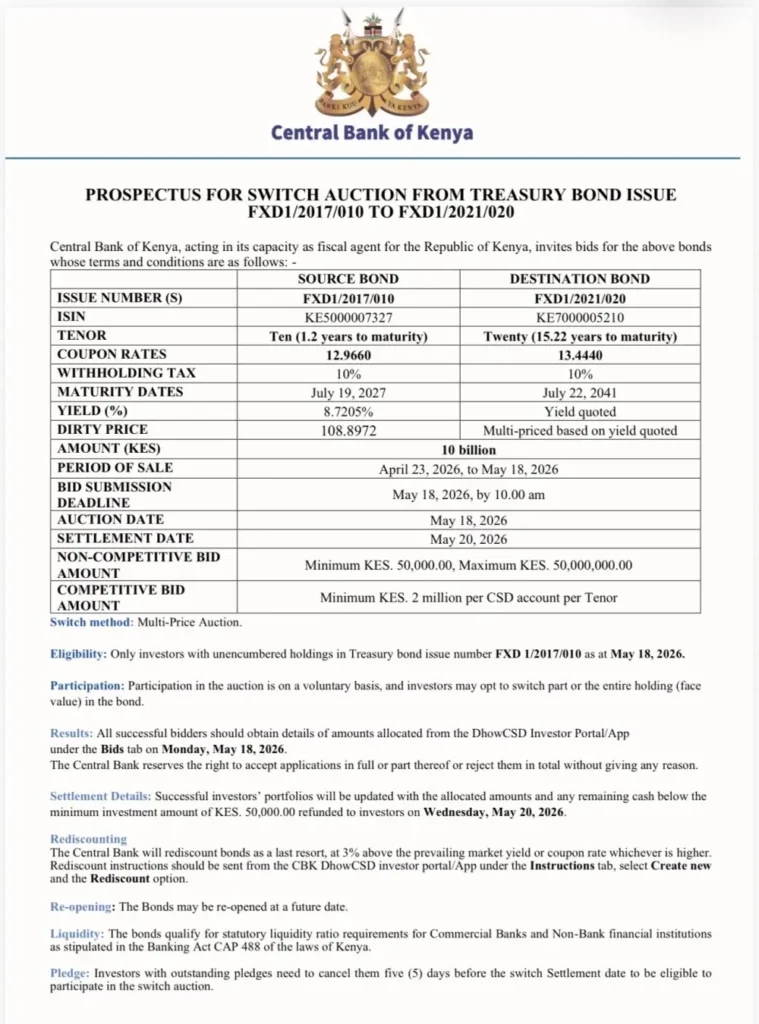 the government is planning to switch selected bonds into longer-dated securities