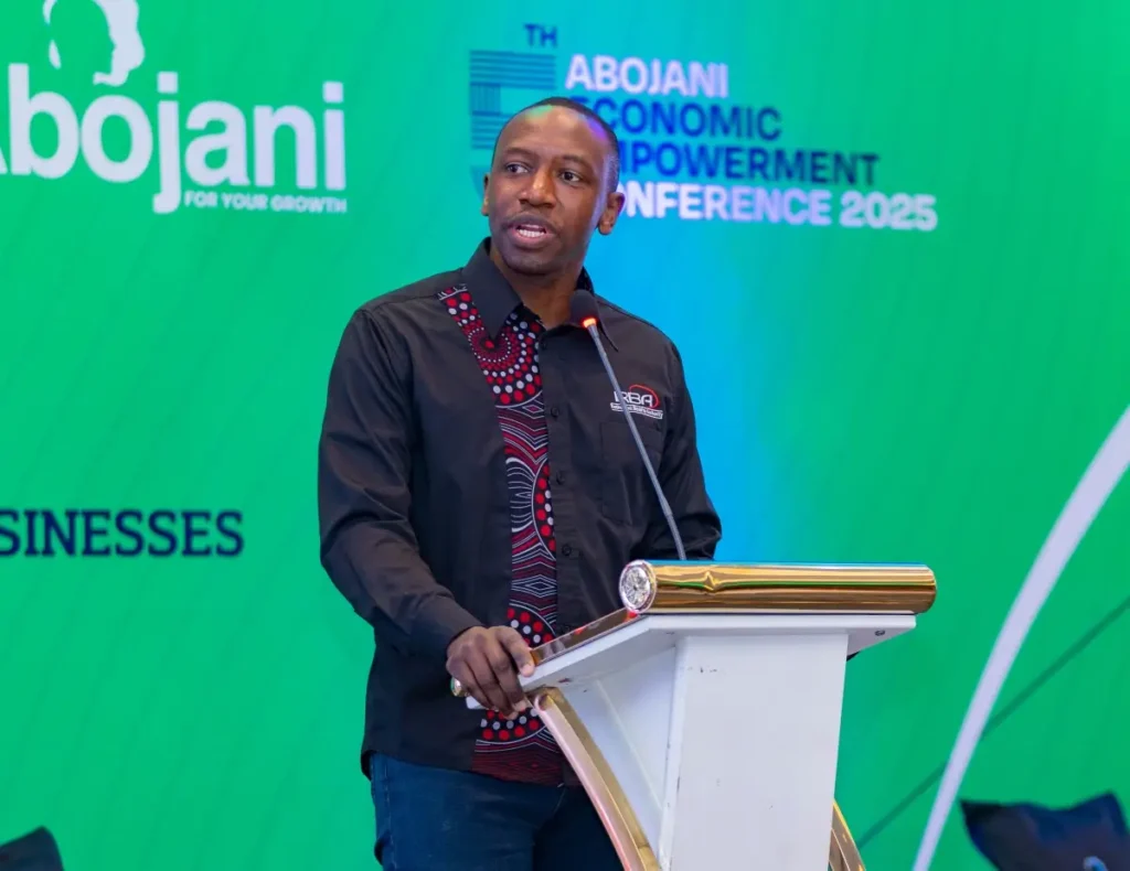 John Keah of the RBA delivering the pension savings in Kenya keynote at the 5th Abojani Economic Empowerment Conference