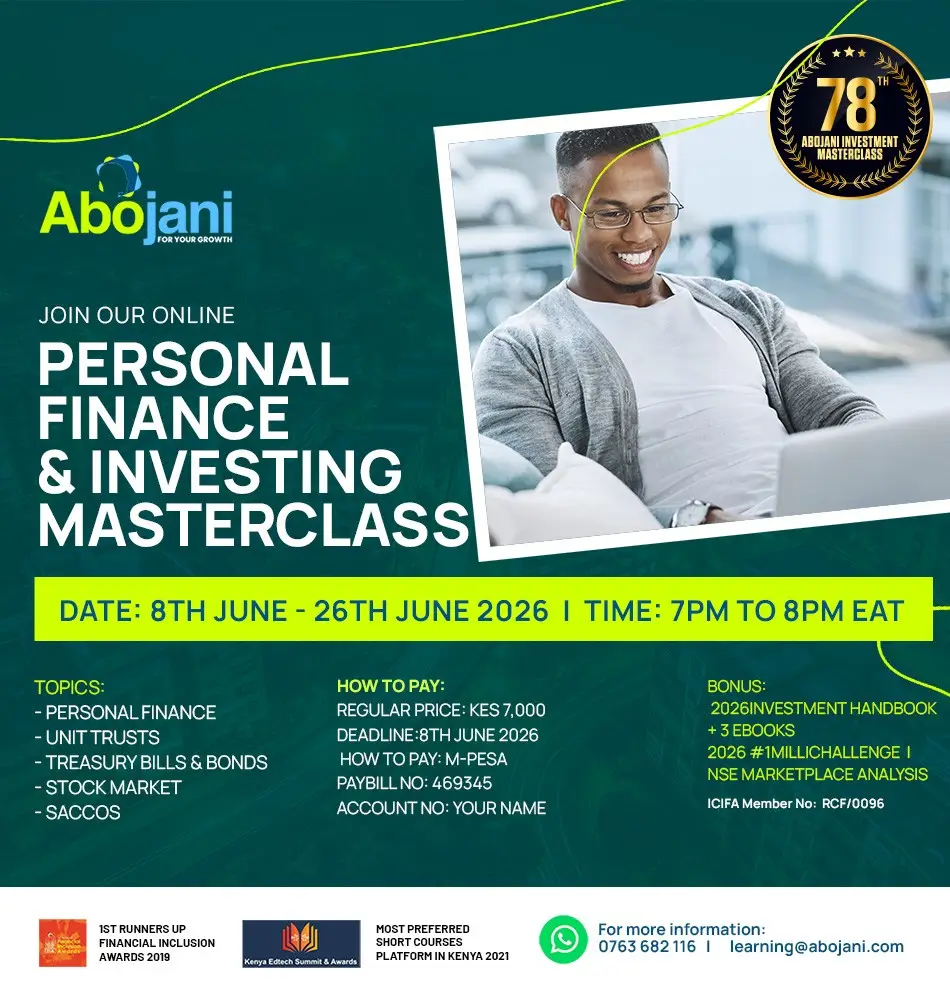 Register for 78th Abojani Personal Finance Training Masterclass Unleash Your Money Mindset Regular
