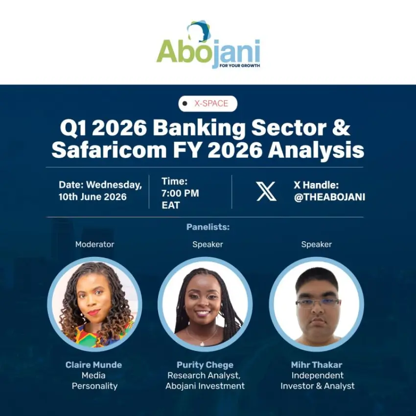 We hosted an X-Space breaking down Kenya’s banking sector Q1 2026 results and Safaricom’s FY 2026 performance