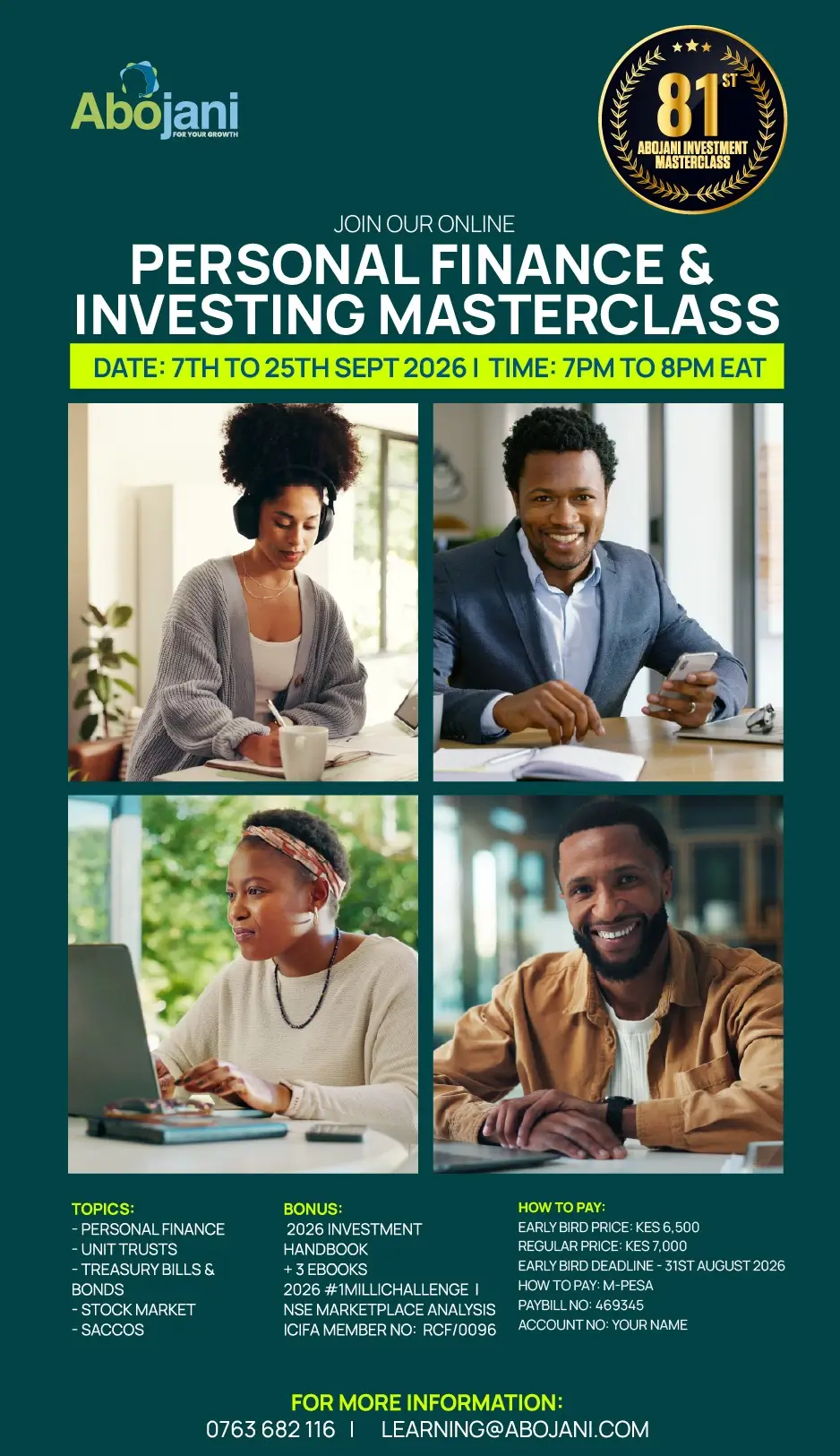 Personal Finance Training Programme Abojani Finance Masterclass 81st Cohort