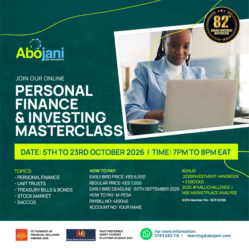 BLOG & SHARE Register for the 82nd Abojani Personal Finance & Investment Masterclass Early Bird