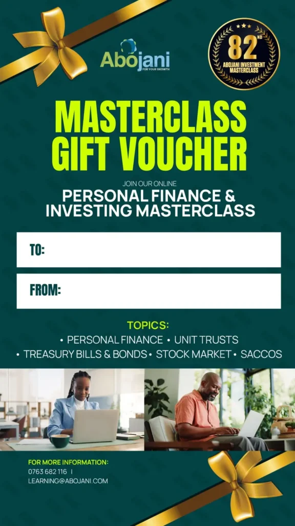 Masterclass Gift Voucher Financial Literacy Send Him or Her an Abojani Masterclass Voucher for Personal Finance October