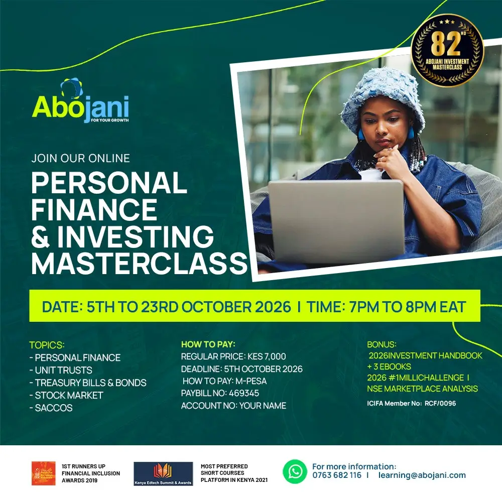 BLOG & SHARE Register for the 82nd Abojani Personal Finance & Investment Masterclass Early Bird
