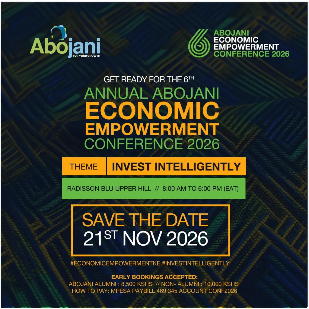 Plans are underway for the 6th Abojani Economic Empowerment Conference, taking place on 21st November 2026 at Radisson Blu, Upper Hill